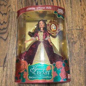 1997 Disney's Beauty & The Beast Enchanted Christmas Holiday Princess Belle Doll